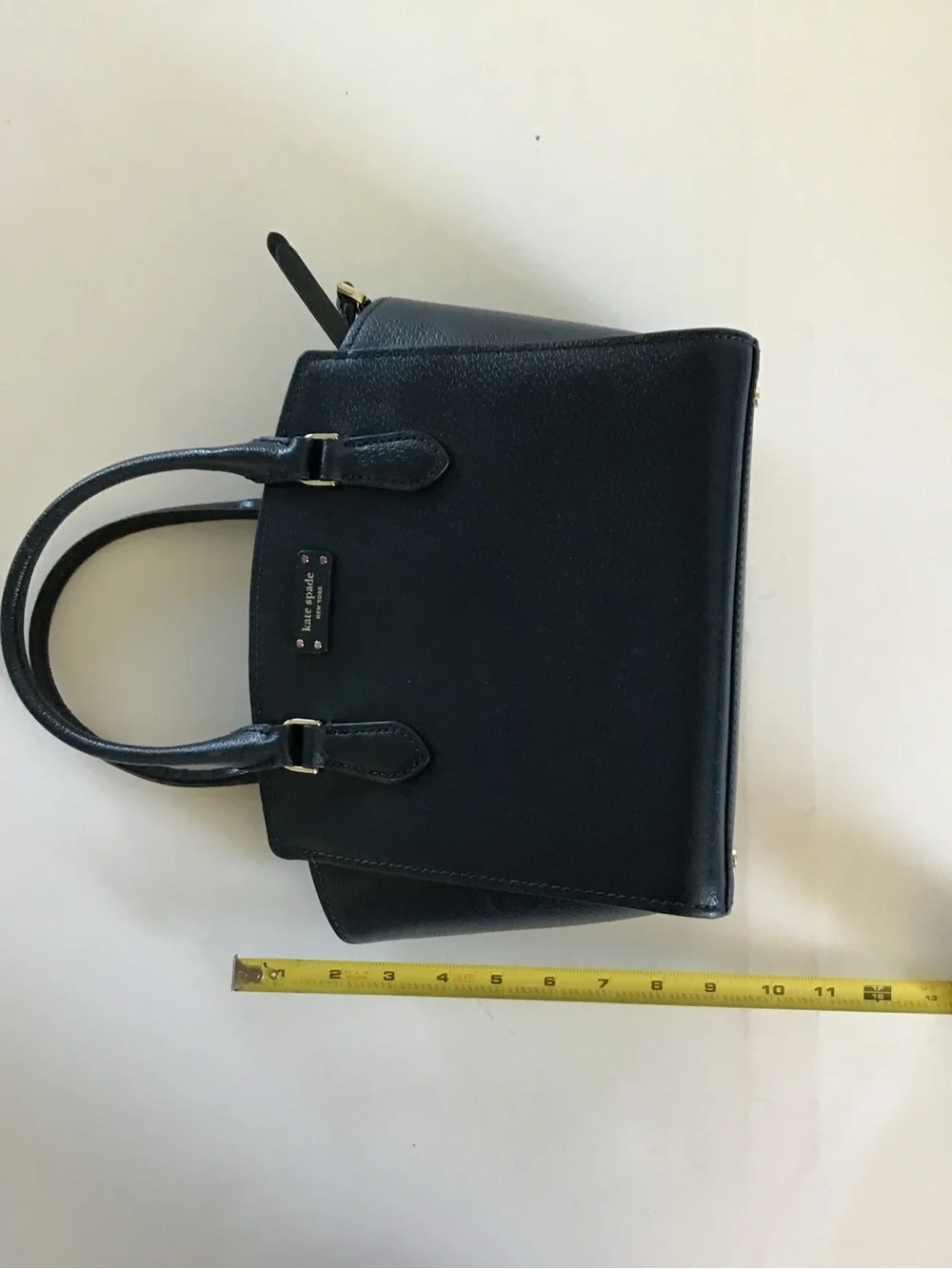 Kate Spade New York Dark Navy Pebbled Leather Small Satchel Crossbody Bag